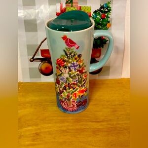Holiday ceramic tall mug